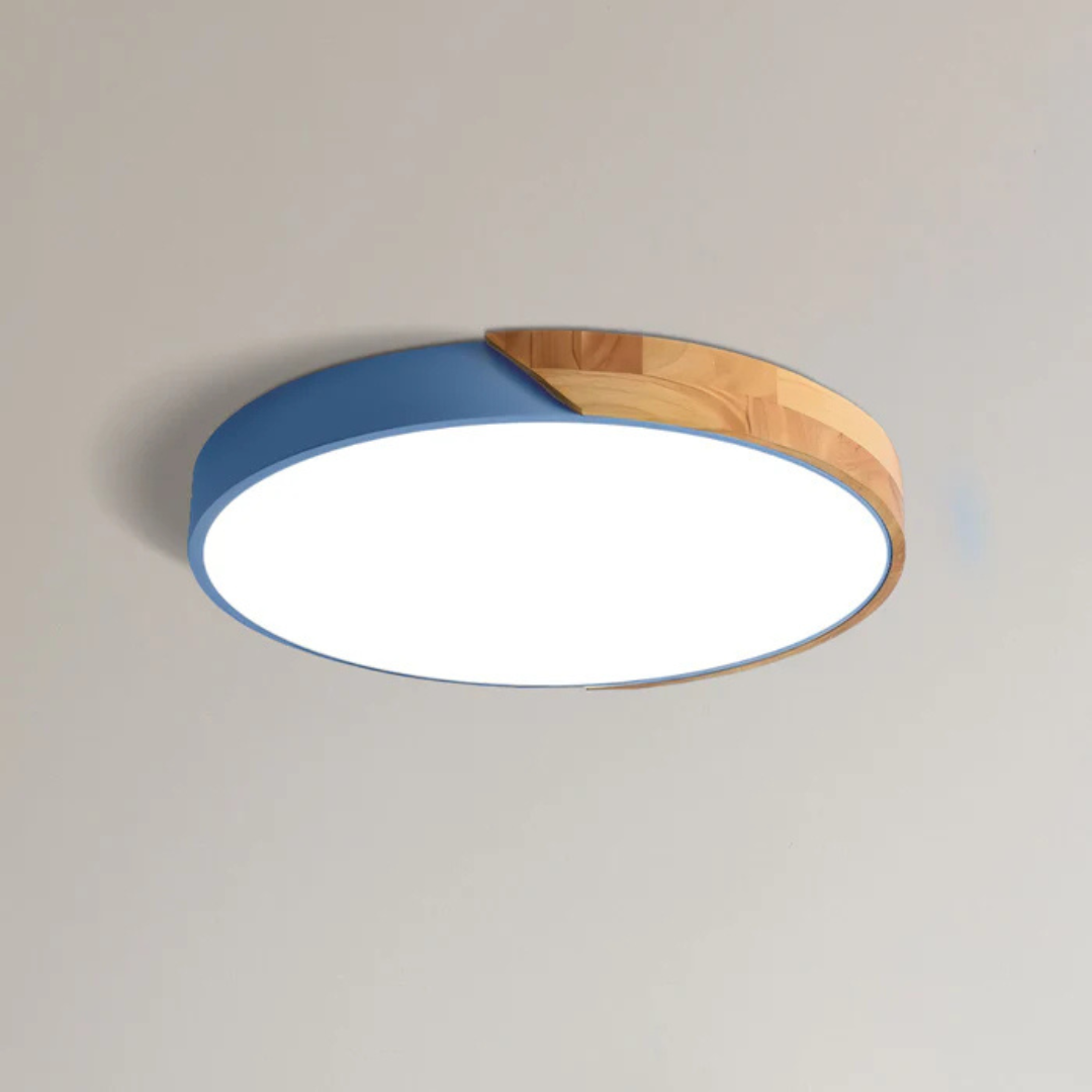 Delos Skandi Houten Plafondlamp | Natuurlijk LED-Designlicht