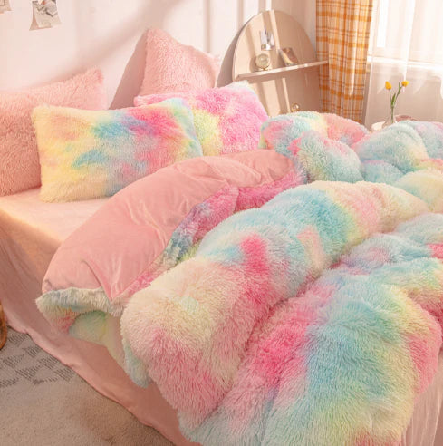 Snoepkleurige Zachte Dekbedovertrek - FluffCandy