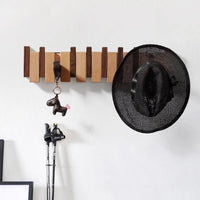 Eloria Piano-Stijl Houten Kapstok Met Vouwbare Haken