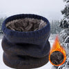 Warme wintersjaal | Gebreide fleece nekwarmer met dik kasjmier