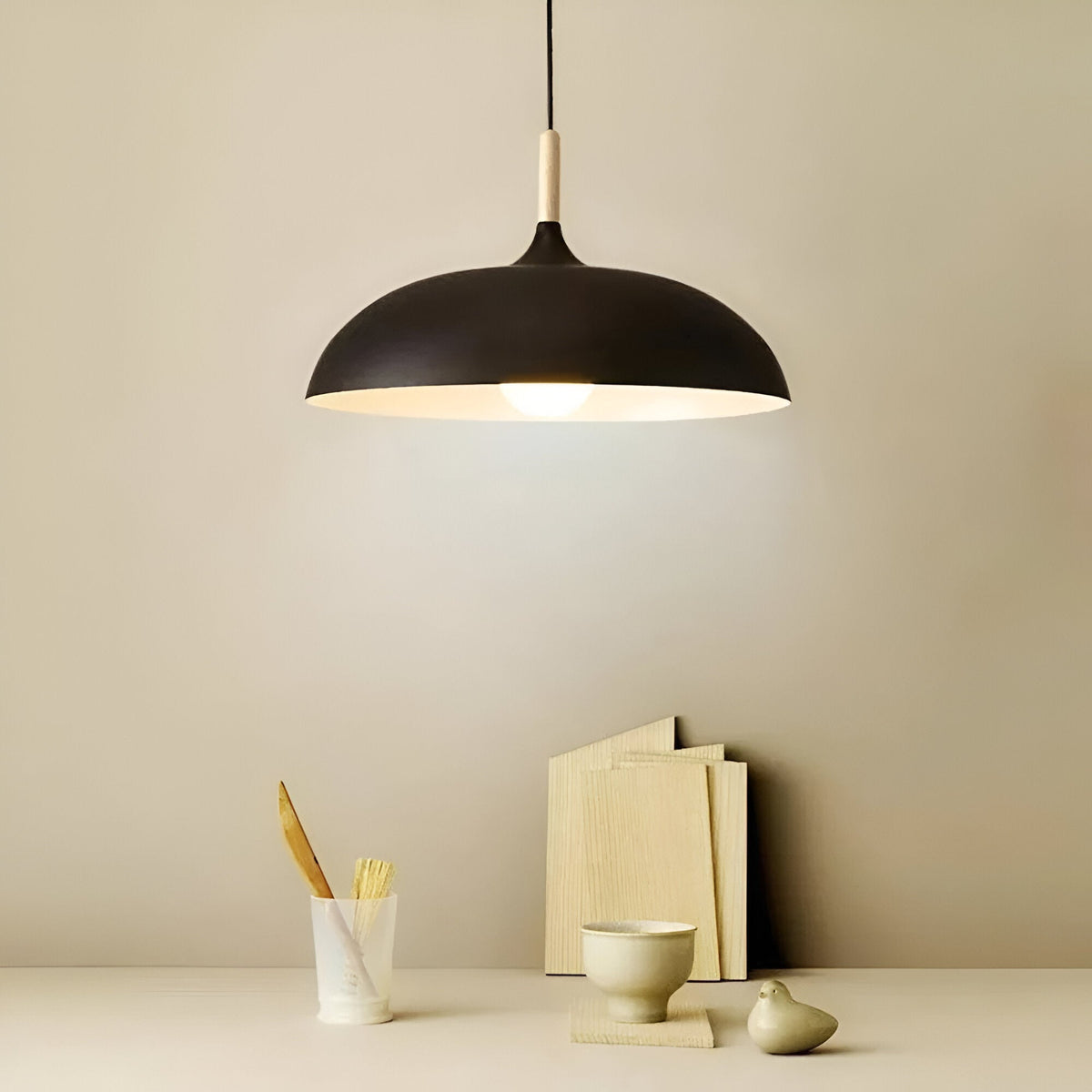 Noordse Stijl Houten IJzeren Kunst Hanglamp