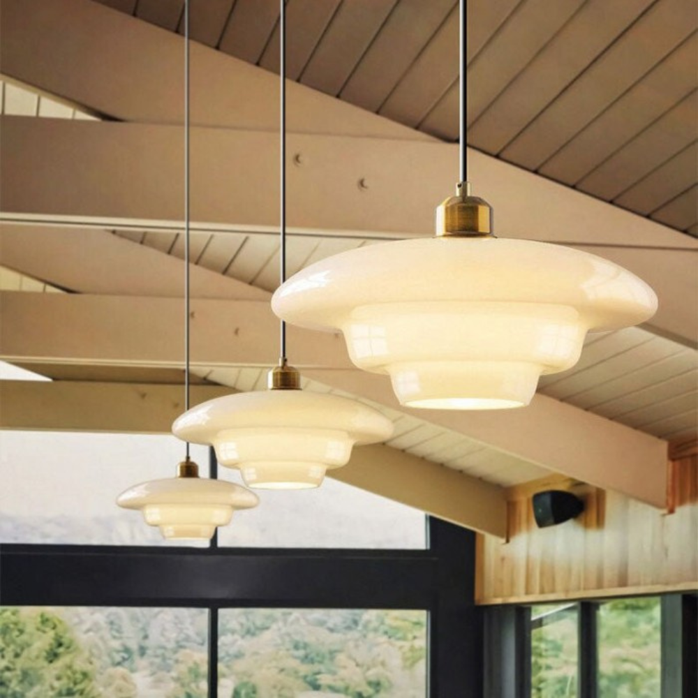 De Parel van Art Deco Glas Hanglamp