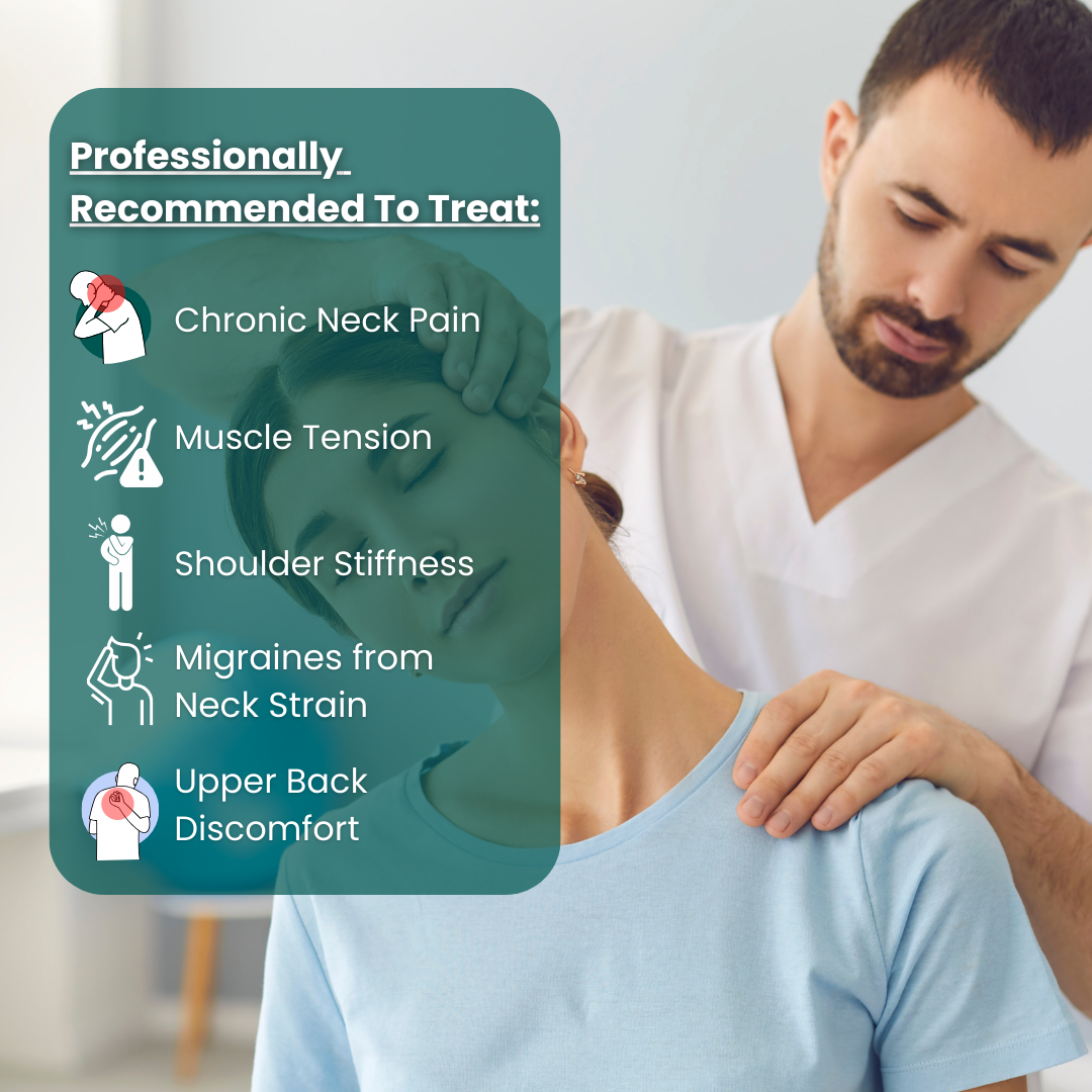 Skanto | Nekverwarmer & Massageapparaat | Nek- en schouderwarmte voor spierontspanning | Verstelbare instellingen voor stressreductie | Gerichte nekpijn en ontspanning