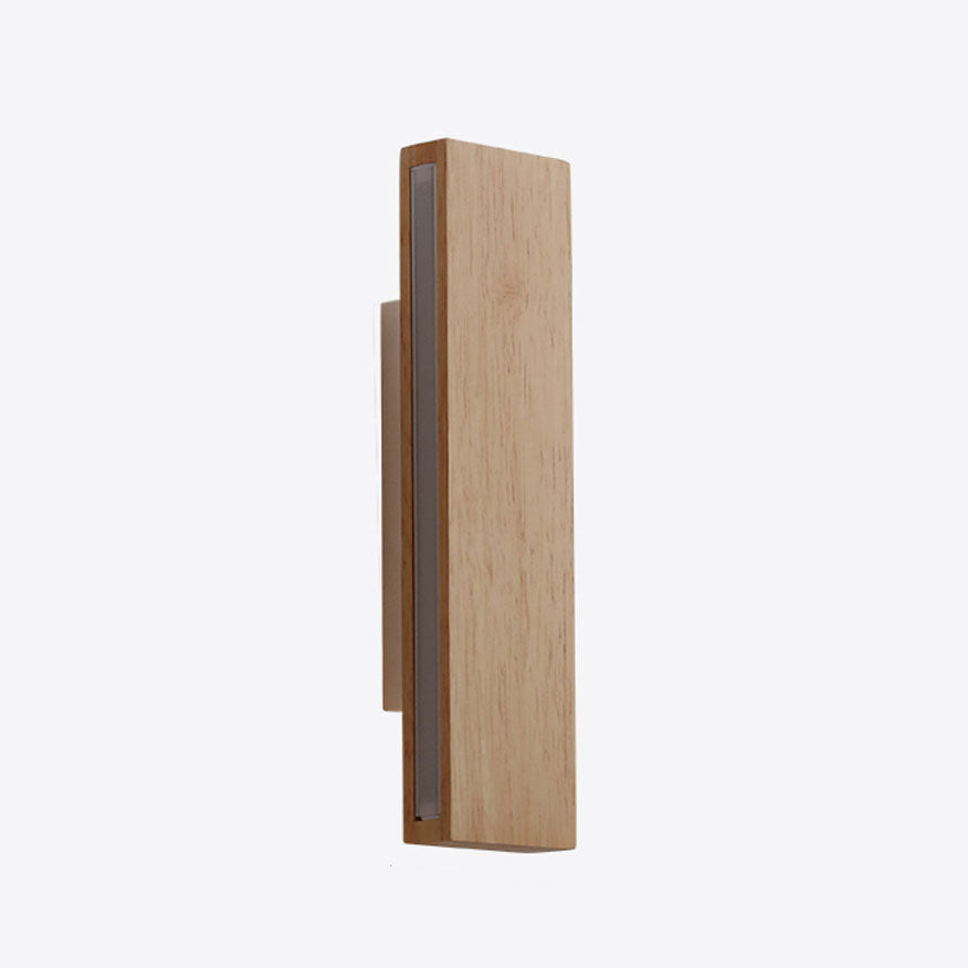 Japanse Houten Rechthoekige LED Wandlamp