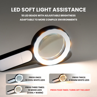 Vergrootglas met LED Verlichting en Aanpasbare Lichtinstellingen voor Optimaal Leescomfort