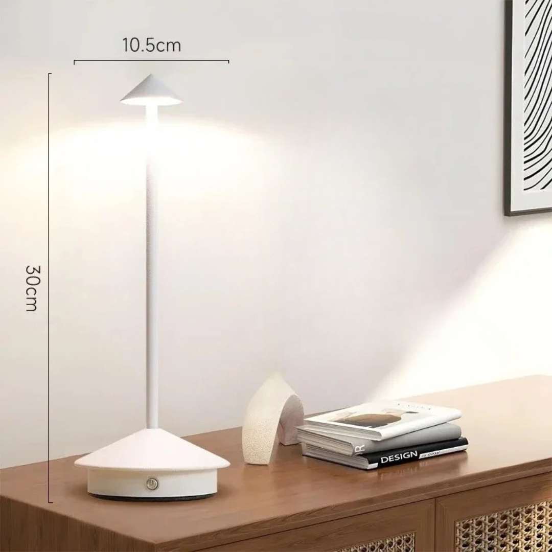 Moderne Aluminium Kegel LED Oplaadbare Tafellamp 1-Licht