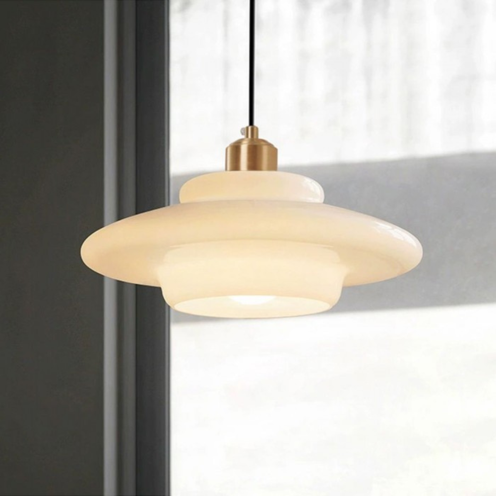 De Parel van Art Deco Glas Hanglamp