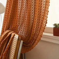 Amber Glow Boho Haakgordijn