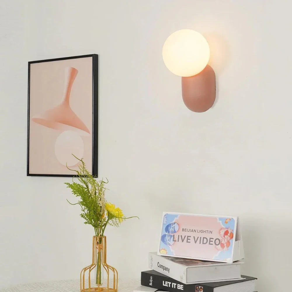 Luma Nordic Glass Orb Wandlamp