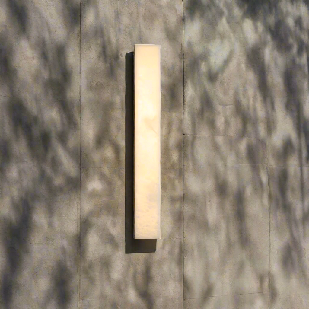 Edge Moderne Rechthoekige Alabaster Buitenwandlamp