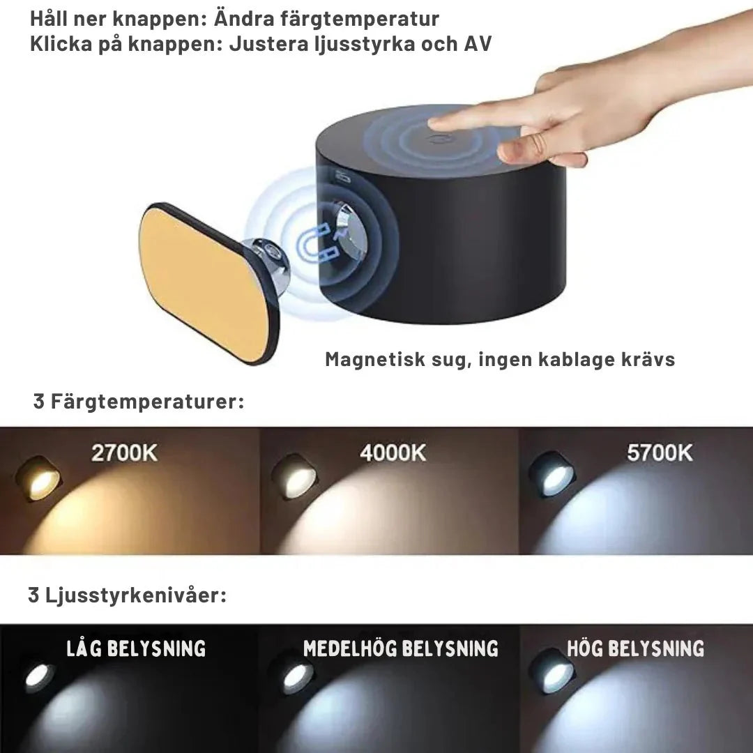 LUMINORD – Oplaadbare Scandinavische Wandlamp Voor Een Gezellige Sfeer