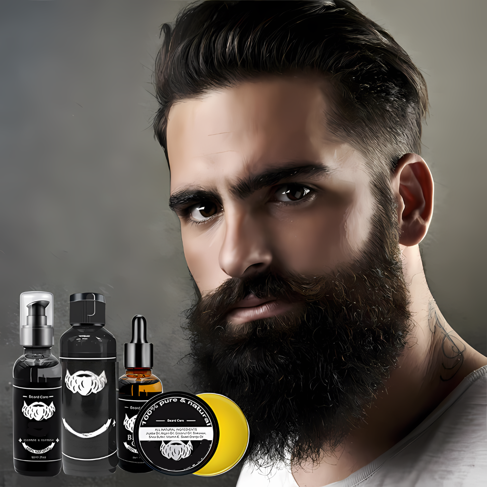 Baardverzorgingsset met baardborstel, baardolie & baardkam – Compleet verzorgings- en stylingpakket