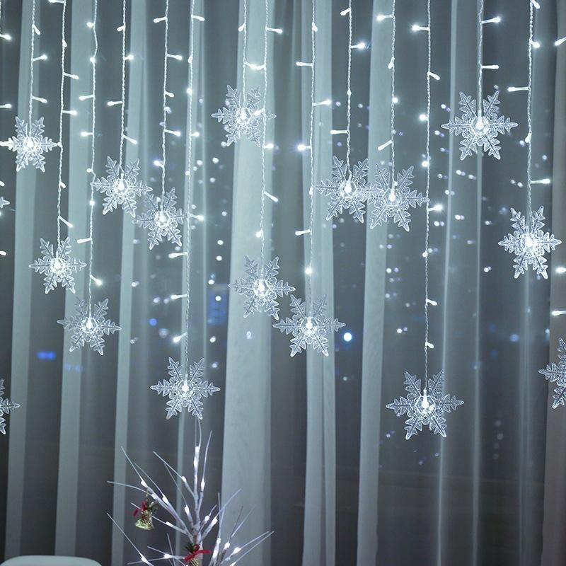 LED-Gordijn Lichtketting met Sneeuwvlokken | Binnen & Buiten