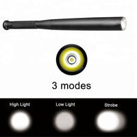 Baseball Bat Vormige LED Zaklamp | Aluminium Legering, 3 Verlichtingsmodi | Nood- en Gebruikstoepassing