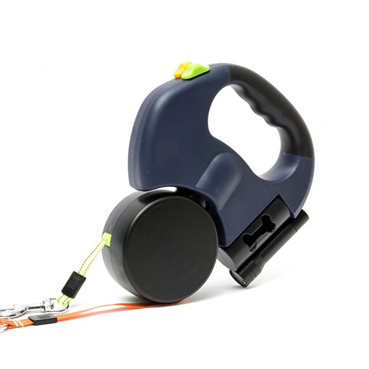 Nooit Meer In de Knopen – Dubbele Hondenriem met LED Licht
