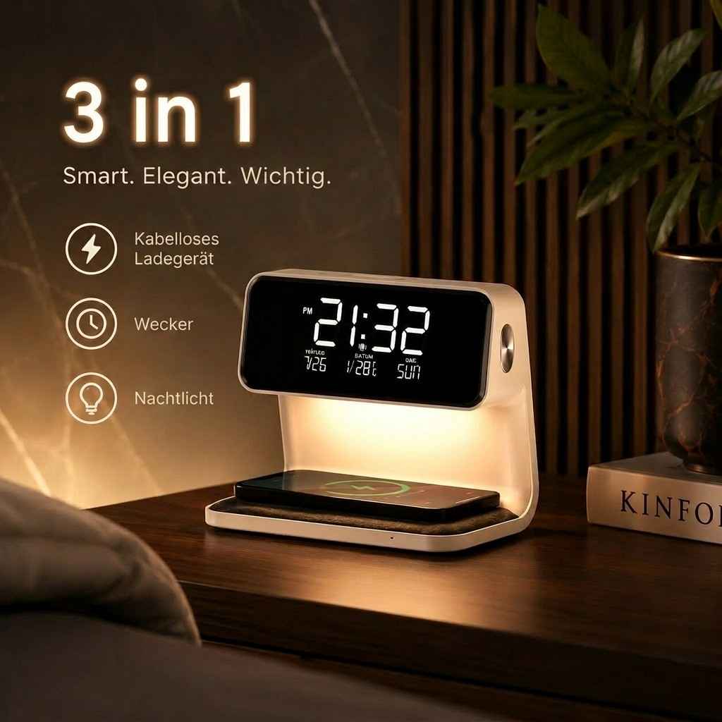 Digitale LED Wecker met Oplaadfunctie | Nachtglans