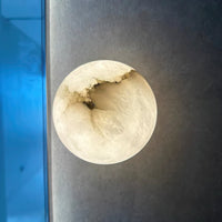 Alabaster Elegance Japandi Mini Orb Wandlamp