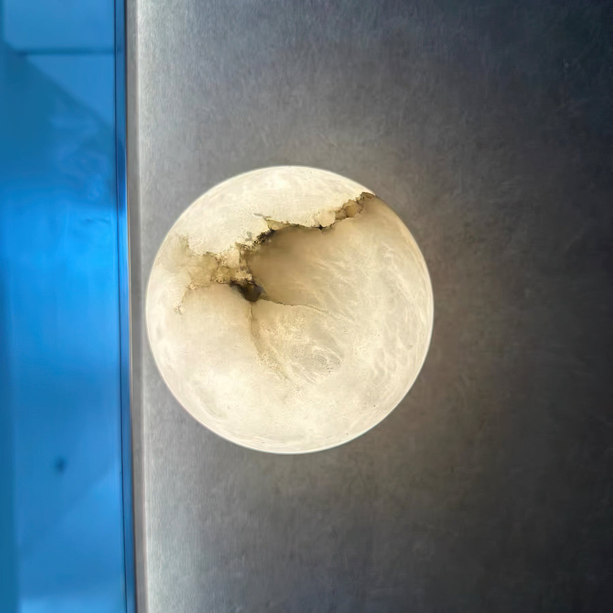 Alabaster Elegance Japandi Mini Orb Wandlamp