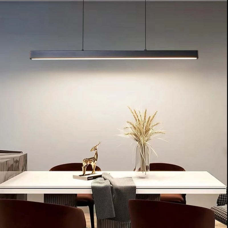 Arisha Moderne LED Hanglamp Lineair Zwart/Bruin Eetkamer Metaal