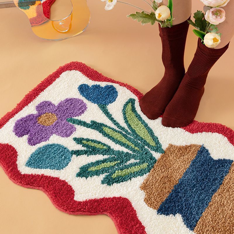 Bloemen Comfort Badmat | Duurzaam en gemakkelijk schoon te maken, ideaal voor het creëren van een gezellig badkamergevoel