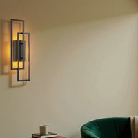 Wandgemonteerde LED-lamp met Dubbele Rechthoekige Frame
