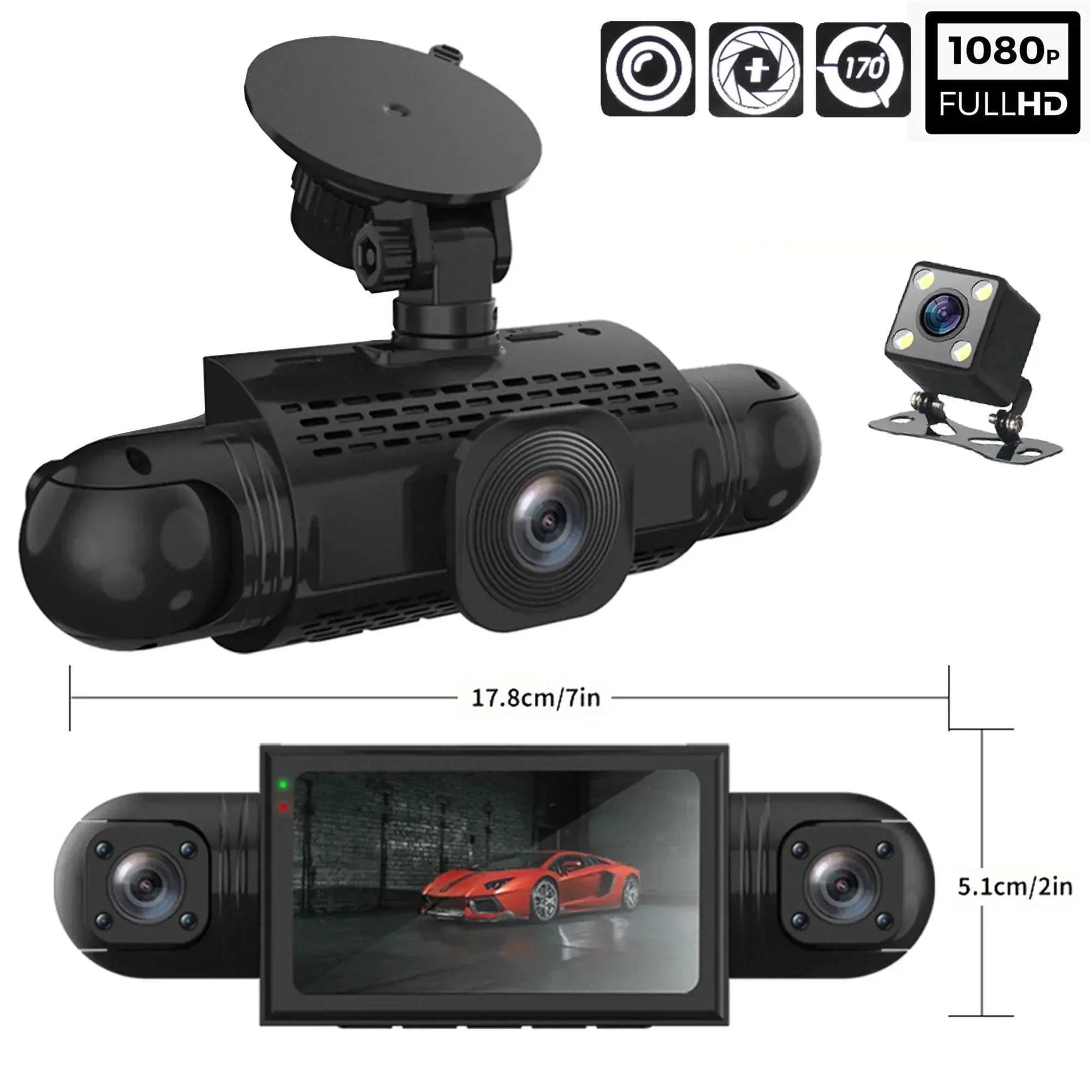 Skanto | 360° Auto Dashcam | DashGard Pro CX360 | Full HD Rijrecorder met Nachtzicht & Parkeerbewaking