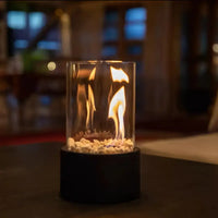 Warmte zonder geur in een elegante draagbare tafelhaard