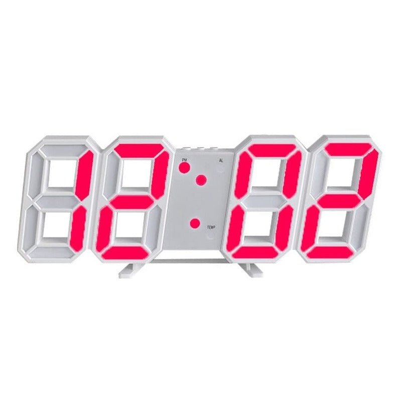 Skanto | Digitale 3D LED Wandklok – Modern Design met Dimmfunctie en Optimale Zichtbaarheid