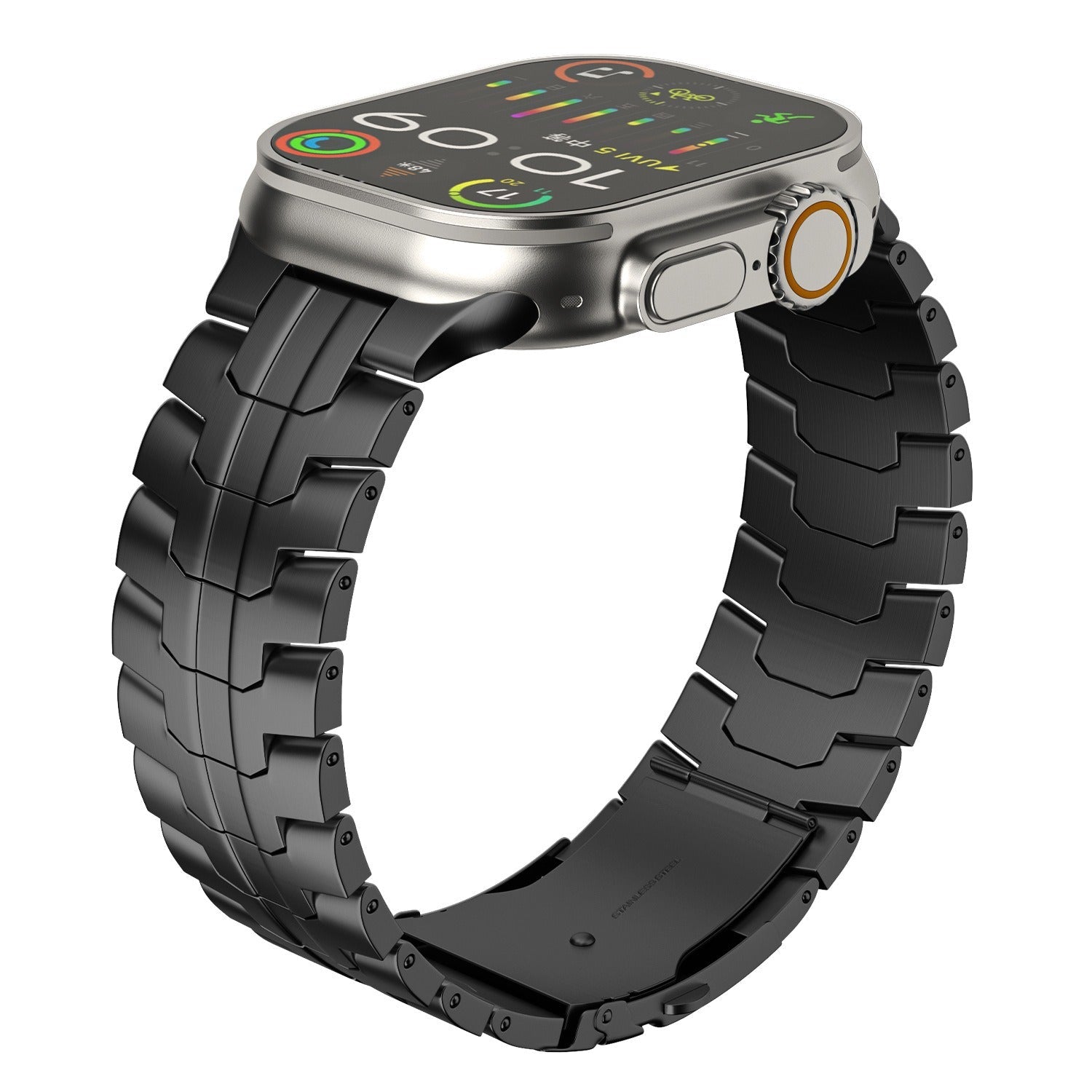 Veralis Titanium Apple Watch Band Met Hypoallergene Sluiting