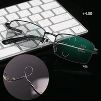 Titanium Progressieve Ver- en Nabijzicht Dual-Use Leesbril