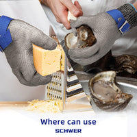 Snijbestendige RVS Handschoen voor Keuken Vleesverwerking en Oesters