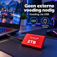 DataSprint Externe SSD 2TB voor PC Gamers – USB-C Opslag tot 1050 MB/s
