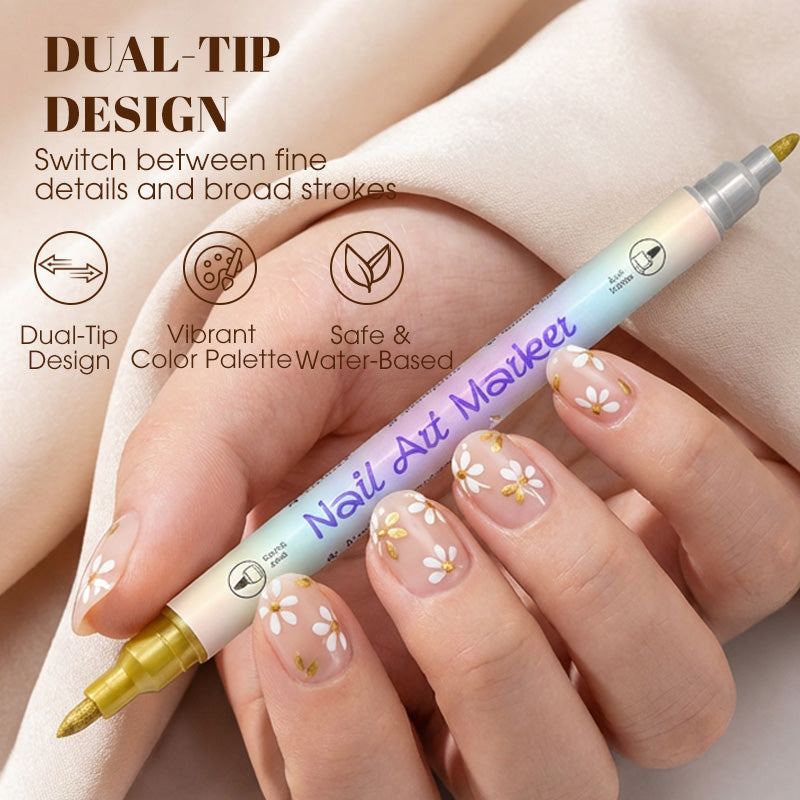 NailArt Glow™ | Dubbelzijdige Nail-Art Marker