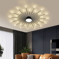 Wesley Plafondlamp Vuurwerk Lineair Modern Zwart/Goud