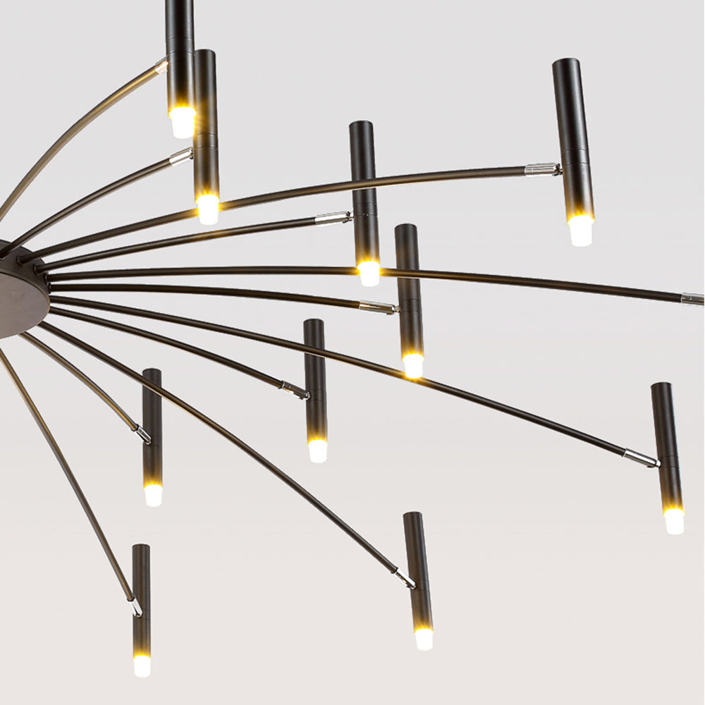 Arisha Moderne Geblazen Lineaire Metaal Meerdere Hoofd Chandeliers