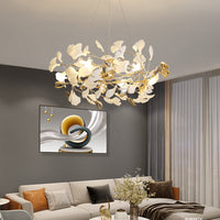 Jarn Hanglamp Blad/Multi Modern Metaal/Porselein Goud/Wit Woonkamer