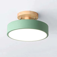 Orya Ronde LED Plafondlamp Modern Hout Kleurrijk