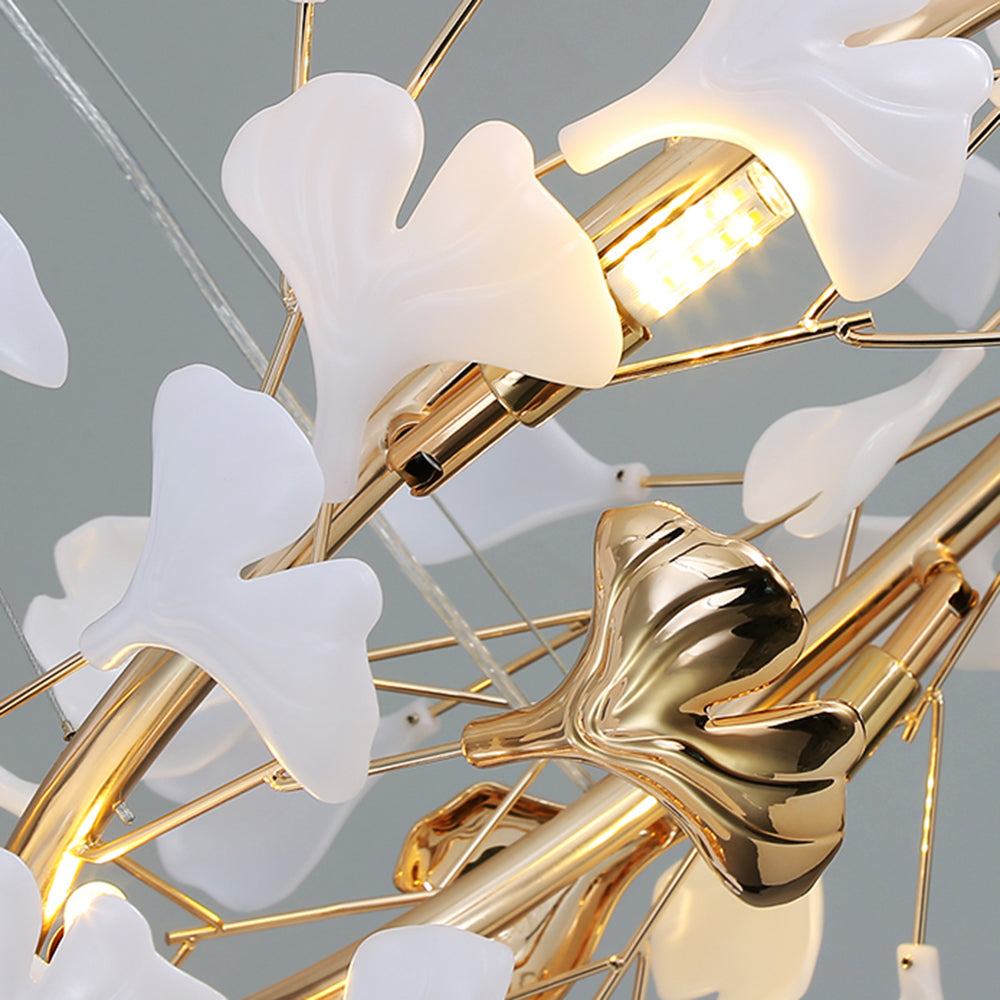 Jarn Hanglamp Blad/Multi Modern Metaal/Porselein Goud/Wit Woonkamer
