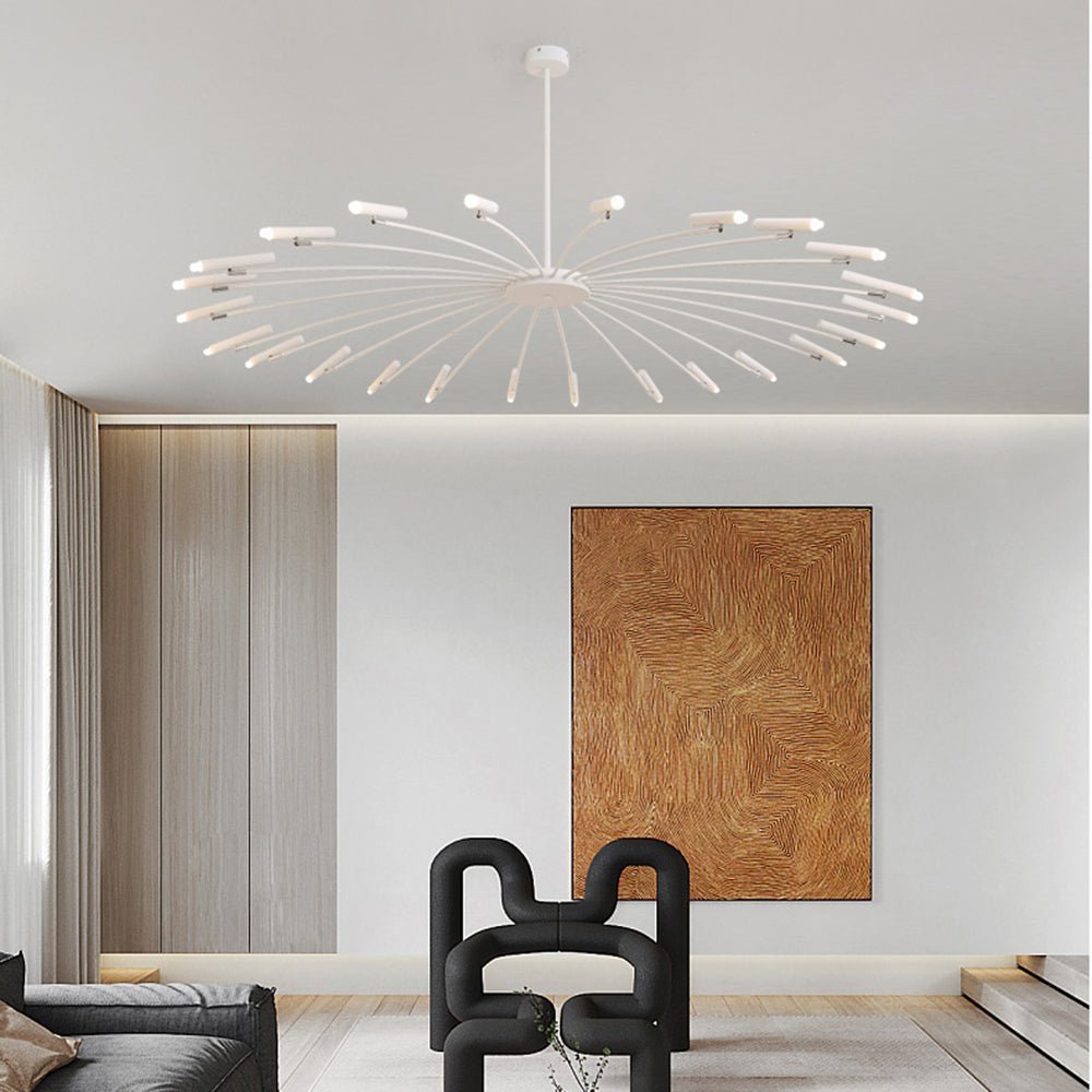Arisha Moderne Geblazen Lineaire Metaal Meerdere Hoofd Chandeliers