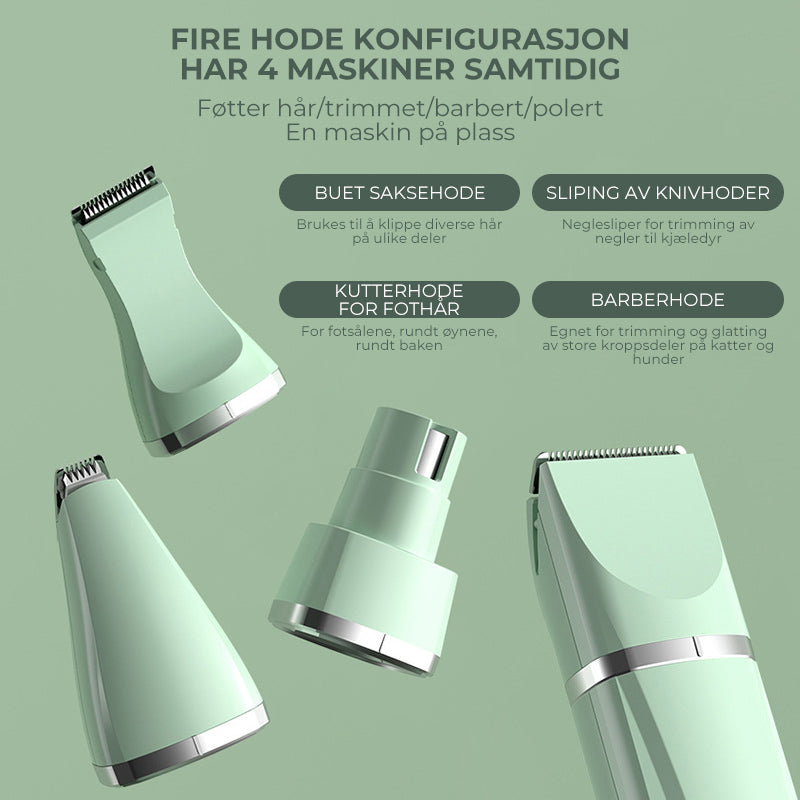 4-in-1 Huisdierhaartrimmer - Stil & Effectief