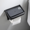 Zwarte wandgemonteerde toiletrolhouder | Nagelvrije toiletpapierhouder voor badkameraccessoires
