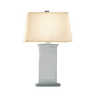 Rechthoekige Taaklamp Hedendaags Helder Kristal 18"/22" Breed 1 Lamp Witte Bureau Lamp