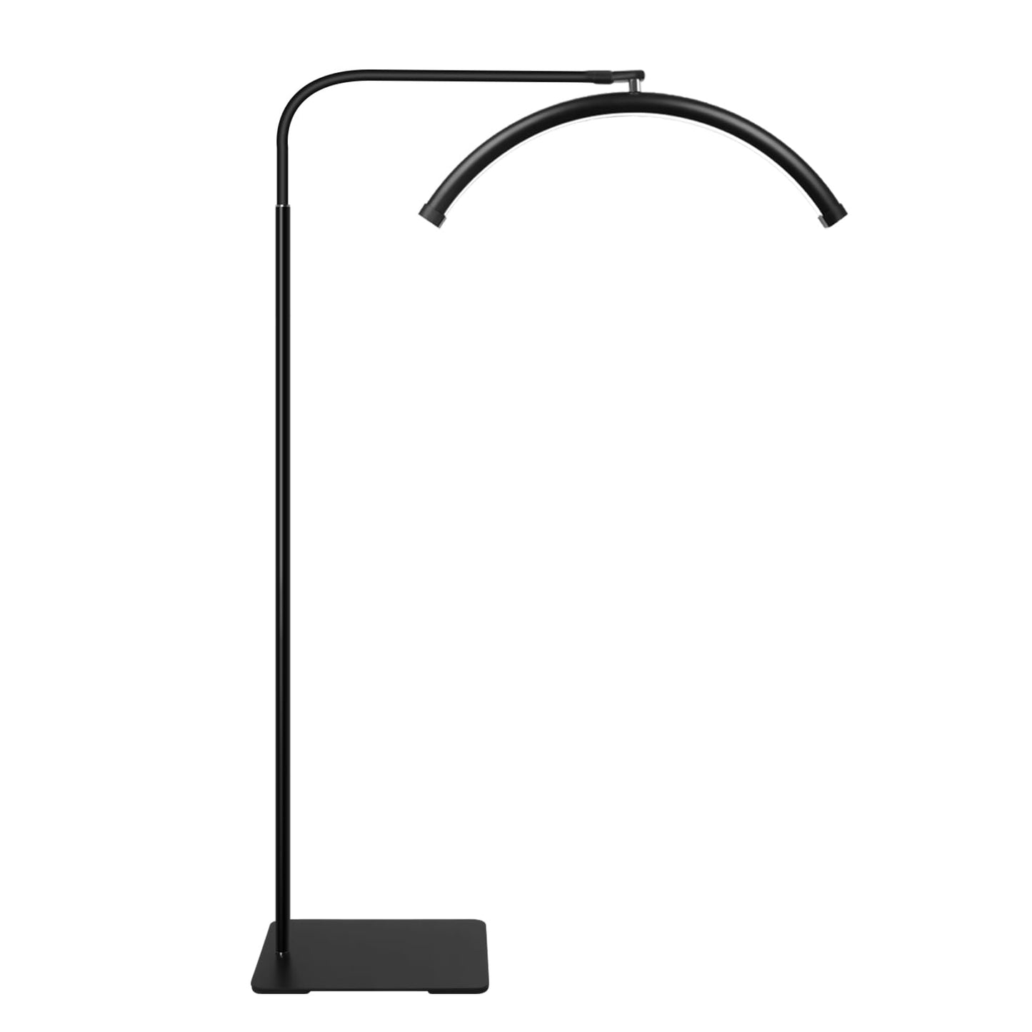 Skanto | Zecoxol Arc Vloerlamp Voor Moderne Woonkamer Met Afstandsbediening, Dimbare Kristallen Vloerlamp Zwarte Staande Lamp Wit