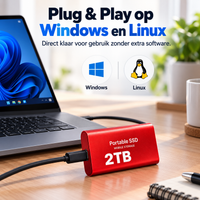 DataSprint Externe SSD 2TB voor Foto’s & Familieback-up – USB-C Opslag tot 1050 MB/s
