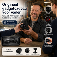 AutoVision | Draadloze 720P Camera – Origineel Gadgetcadeau voor Vader