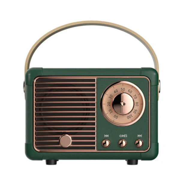 Sonique Classic Bluetooth Speaker | Premium draadloze 2.0-kanaals luidspreker met rijke audio en retro design