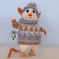 WhiskerWool™ – Handgemaakte, naaldvilt muis