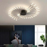 Moderne LED plafondlamp - minimalistisch design in zonnestraal stijl