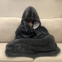 Luna Sherpa Hoodie Deken - Ultra Zacht en Comfortabel voor de Koudste Dagen