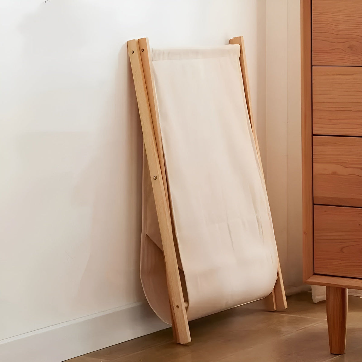 Opvouwbare Wasmand van Hout – Robuust Houten Design | Decoratief en Functioneel